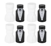 BONKZEBU 26PCS Wedding Bubble Bottles Bride and Groom Shape, Mini Bubble Party Bottle for Anniversary Engagement Bridal Celebration Black and White, Premium Plastic Bubble Bottles