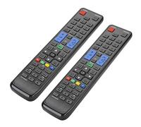 BONKZEBU 2pcs Durable Black TV Remote Control Easy Setup Remote Control for Kids and Elderly Perfect Replacement