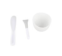 BONKZEBU 3pcs Silicone Mixing Bowl Set Face Brush Spatula for DIY Making
