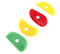 BONKZEBU 4 Pieces Soft Silicone Ribs Pottery Ceramic Clay Tools for Sculpting Smoothing and Shaping Yellow Rose Red Orange Green, Pottery Ribs, Pottery Tools Accessories, Clay Tools