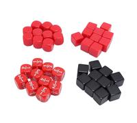 BONKZEBU 40pcs Customizable Plastic Dice Set for Education Games, Large Number of Dice for Board Games,16MM Cube Classic Set for Game Night and Math Activities