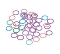 BONKZEBU 40Pcs Round Stitch Markers Crochet Locking, Metal Bright Colors Crochet Locking Markers for Sewing, Small Circular Stitch Metal, Round Knitting Markers Smooth Edges