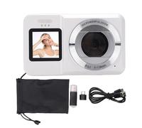 BONKZEBU 4K Digital Camera for Photography,64MP 4K Video 18X Zoom Definition Photography Autofocus Vlogging Camera,Dual Screen Small Point and Shoot,for Portraits Landscapes (White)