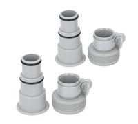 BONKZEBU 4PCS Set Pool Pump Hose Adapter Kit Sturdy PVC Threaded Ferrule Connection, Wide Application for Generators and Salt Systems, Material: PVC