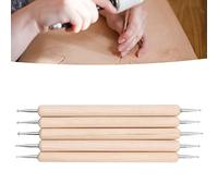 BONKZEBU 5 Pcs Pattern Tracing Stylus Ball Embossing Stylus ball stylus Embossing Stylus ball stylus Embossing Tool, Beech Stainless Steel Indentation Pens for Painting Engraving Dotting Tools Styli