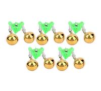 BONKZEBU 5Pcs Double Bells Ring Alerter Fishing Tools Accessory, Double Metal Bells Bite Carp Clip Alerter, Fishing Rod Alarm Bells Firm Fishing Bite Alarm for Sea Rod Outdoor Fishing