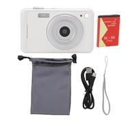 BONKZEBU 64MP 4K Digital Camera, 16x Digital Zoom AF Auto Focusing 2.8 Inch Display Video Camera with LED Fill Light, for Photography Enthusiasts (White)