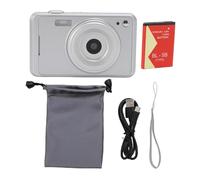 BONKZEBU 64MP 4K Digital Camera, 16x Digital Zoom AF Auto Focusing 2.8 Inch Display Video Camera with LED Fill Light, for Photography Enthusiasts (Silver)