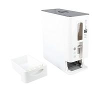 BONKZEBU 6KG Rice Dispenser Automatic Rice Storage Bin, Transparent Grain Container Storage for Kitchen Counter Space Saving (White)