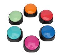 BONKZEBU 6PCS Voice Recording Button with Customized 30 Seconds Recordable Talking Buttons, Pet Training Buzzer for Dogs and Cats - ABS Material, Easy to Use Communication Tool for Pets