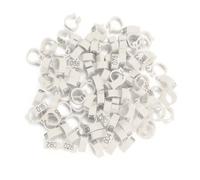 BONKZEBU 8mm Numbered Plastic Leg Rings, 100pcs Red (White)