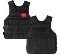 BONKZEBU Adjustable 20KG Weighted Vest for Strength Training with 600D Coated Fabric Material, Comfortable Exercise Vest for Fitness Enthusiasts, Great for Home Gym Workouts (Black)