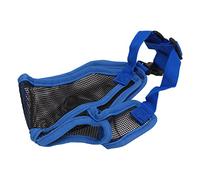 BONKZEBU Adjustable Breathable Short Snout Mesh Dog Muzzle for Bulldog Chihuahua Prevent Biting Training, Nylon Material (S)