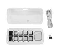 BONKZEBU AI Voice Control Panel, 10 LCD Mechanical Buttons with 2.01 Inch Auxiliary Screen, for and OS X Smart Home Automation (White)