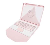 BONKZEBU All in One Keyboard Case with Wireless Keyboard and Touchpad for IOS Tablet 9 8 7, Detachable and Portable Protective Case for Daily Use and Travel (Pink)