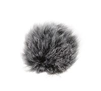 BONKZEBU Artificial Fur Lavalier Wind Muff for Wind Noise Elimination and Mic Decoration for Content Creators and Podcasters (Black and White)