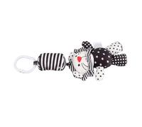BONKZEBU B&W Stripe Plush Wind Chimes Rattle Toy Encourages Grasping Intention for Infants, 3 Months +, 1pc (Black and White Striped Lion Pendant)