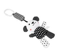 BONKZEBU B&W Stripe Plush Wind Chimes Rattle Toy Encourages Grasping Intention for Infants, 3 Months +, 1pc (Black and White Striped Bear Pendant)