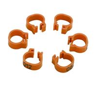 BONKZEBU Bird Leg Bands Durable Numbered Foot Rings for Pigeons Identify 001-100, 100Pcs for Pigeon Enthusiasts Plastic 0.3x0.2in Homing Pigeons or Most Adult Birds (Coffee)