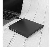 BONKZEBU Brushed USB3.0 Mobile Optical Drive CD Writer with Non-Slip Mat, Easy to Use for IOS, MAC Notebook, Black DVD Drive for Desktop, Notebook (Black)