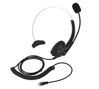 BONKZEBU Call Center Headset Telephone Headset Phone Noise Cancelling Comfortable Wearing Universal Compatibility with Microphone for Computer Telephone Desktop Box (crystal head)
