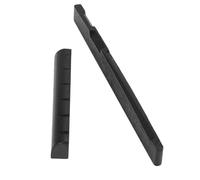 BONKZEBU Camel Bone Guitar Nut and Saddle Set for 6 String Folk Guitars, Durable and Easy to Use Replacement Parts for Guitar Players (Black)