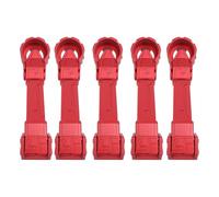 BONKZEBU Car Exterior Mechanical Door Handle Kit, 5 Sets of Aluminium Alloy Door Handles for JK 2007-2017, Easy-to-Install Outside Handles with Button Design, Enhance Car Aesthetics (Red)