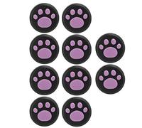 BONKZEBU Cat Silicone Thumb Grips Cover for Lite, Soft Texture Rocker Cap for Easy Control, 10 Pack Red Blue Pink Green White Claw Joystick Caps for Gamers (Black Bottom Pink Claws)