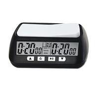 BONKZEBU Chess Clock Timer, Chess Clock Digital, Chess Timer with Audible Alarm Function YS 902 Black English Version, Audible Alarm Chess Timer, Large Screen Digital Chess Clock