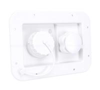 BONKZEBU City Gravity Water Fill Dish with Double Inlet for RVs and Trailers, Water Filling Solution, Durable PP Material (White)