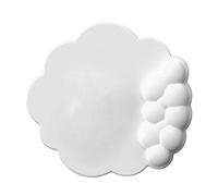BONKZEBU Cloud Mouse Pad Wrist Support Cute Ergonomic Palm Rest for Computer PC Gaming, Memory Foam Prevent Sliding for Men Women Non Slip Bottom 10.4 X 9.8 X 0.8in (White)