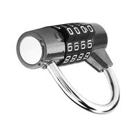 BONKZEBU Combination Padlock Durable Security Code Lock for Luggage, Cabinets, Toolboxes, Lockers 4 Dial Digit Password Lock for Long-Term Use (Black)