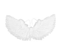 BONKZEBU Cute Angel Wing Costume Soft Feather Headband Wand for Halloween Stage Performance (Trumpet Angel Three Piece Set)
