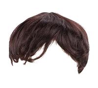 BONKZEBU Dark Brown Men's Wig, Professional Fashionable High Temperature Hair Replacement for Halloween Parties with Soft Hand Feel and Good Air Permeability