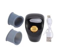BONKZEBU Digital Finger Counter, Adjustable Quiet Ball Rolling Ring with 7 Counting Channels 3 Vibration Modes Type C Charging, for Coaching Sports Activities (Black)