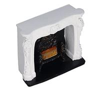 BONKZEBU Dollhouse LED Fireplace with Rococo Resin Design
