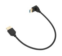 BONKZEBU Down Angle 8K Cable 48Gbps Gold Plated HD Multimedia Interface Cable for Video and Sound Transfer, Connects Laptops to HDTVs, Monitors, Black Plug and Play