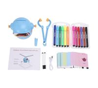 BONKZEBU Drawing Robot for Kids with 150 Learning Cards, Voice Interactive Educational Smart Art Painting Machine,Heuristic Creative Learning Drawing Robot for Kids (Blue)