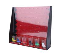 BONKZEBU Drinking Game Funny Colorful Shot Game for Party Fun with 6 Glasses, Plastic Board, Includes 6 Cups and Chips, 10.8x10x2.6in