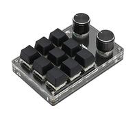 BONKZEBU Dual Mode Mechanical Gaming Keypad 9 Keys 2 Knob Wireless BT USB OSU Keypad DIY Programmable Keyboard for Office Game Music Laboratory Black