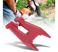 BONKZEBU Dual Points Chainsaw Sharpener Vice Tool for On-The-Job Sharpening, Great for Arborists, Metal Red 4.9x3.1in