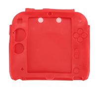 BONKZEBU Durable Handheld Game Console Silicone Cover Soft Protective Case with Screen Protector, Excellent Protecting for 2DS Players (Red)