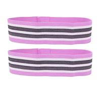 BONKZEBU Elastic Resistance Loop Bands Hip Lift Strap 2Pcs Set for Home Fitness, Body Shape Strength Training (Purple)