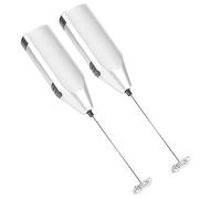BONKZEBU Electric Eggbeater Milk Frother with Stainless Steel Whisk, Silver | Handheld drink mixer for cappuccino, latte, milkshake, and eggs, compact 20cm body with ergonomic grip