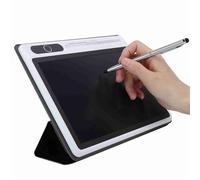 BONKZEBU Electronic Notepad,Flexible and Bright LCD Tablet,Dust and Ink Writing Tablet,for Temporary Explanations and Work Memos (Black (with leather case))
