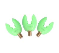 BONKZEBU Fishing Rod Rest Holders 3pcs - Fluorescent Green U-Head, Stable Screw Thread for Most Brackets, Travel & Night Visibility