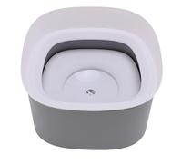 BONKZEBU Floating Dog Water Bowl Elevated and Dust Proof Splashing Proof Design for Healthy Drinking Environment 20x20x12cm (Grey)