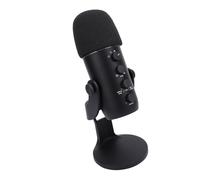 BONKZEBU Gaming Microphone, USB PC Condenser Mic with Quick Mute Function Colorful Ambient Light, PC Microphone with Hifi Chip, USB Mic with Adjustable Gain, Condenser for Streaming (Black)