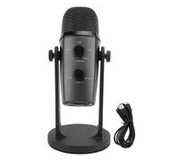 BONKZEBU Gaming Microphone with Type C Interface, USB PC Condenser Mic with Shock Mount Quick Mute Function Rotating Gain Knob for Streaming Podcasting