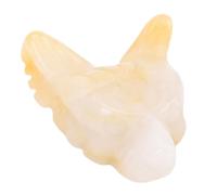 BONKZEBU Gemstone Wolf Head Pendant Stylish Eye-Catching Accessory Light Exquisite Nature Shine for Men Women, Holidays, 1.5 Inch (Type 2)